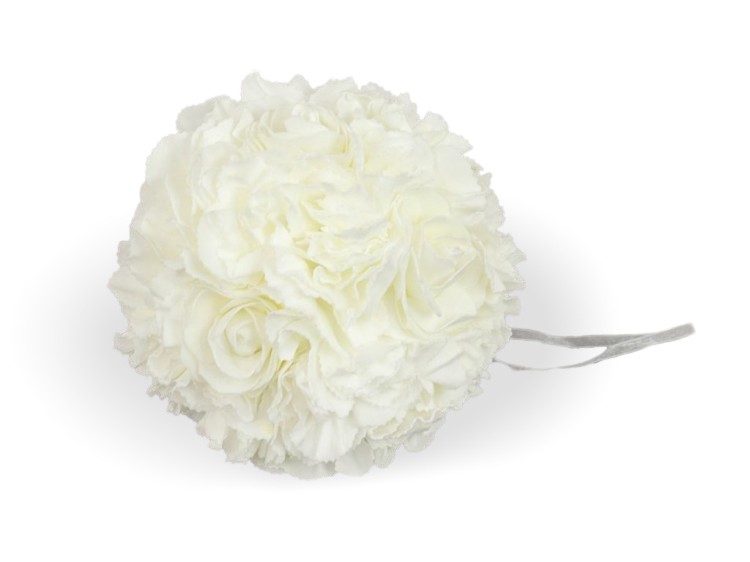 Koule z pěnových růžiček pr.20cm bílá | Dekorace